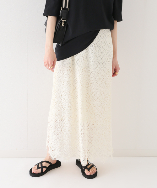 B.C STOCK（ベーセーストック）の「レース ナロースカート（スカート・レディース・ホワイト/ブラック/サックスブルー・SMALL/MEDIUM）」の22枚目の写真