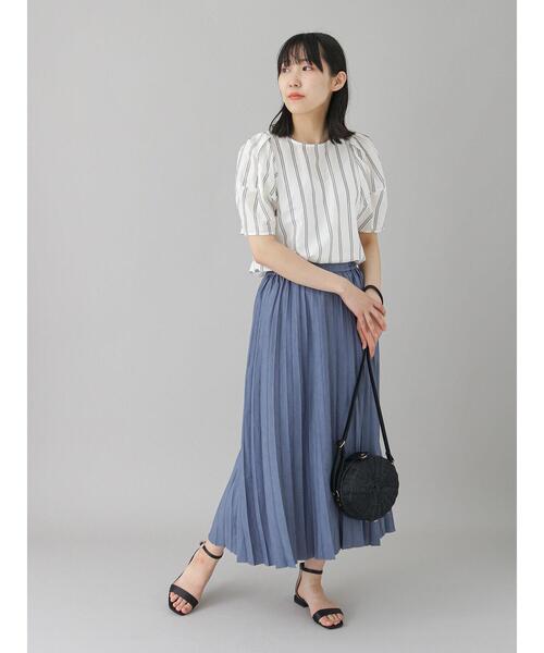 Te chichi CLASSIC（テチチクラシック）の「シャンブレーツイルプリーツスカート（スカート・レディース・ブラック/ブルー・ﾌﾘ-）」の22枚目の写真