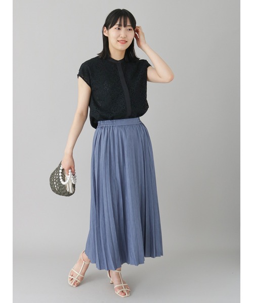 Te chichi CLASSIC（テチチクラシック）の「シャンブレーツイルプリーツスカート（スカート・レディース・ブラック/ブルー・ﾌﾘ-）」の8枚目の写真