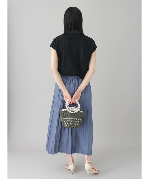 Te chichi CLASSIC（テチチクラシック）の「シャンブレーツイルプリーツスカート（スカート・レディース・ブラック/ブルー・ﾌﾘ-）」の9枚目の写真