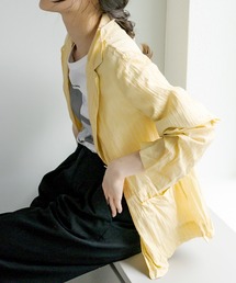 PUAL CE CIN | クリンクル加工 シャツジャケット(テーラードジャケット)