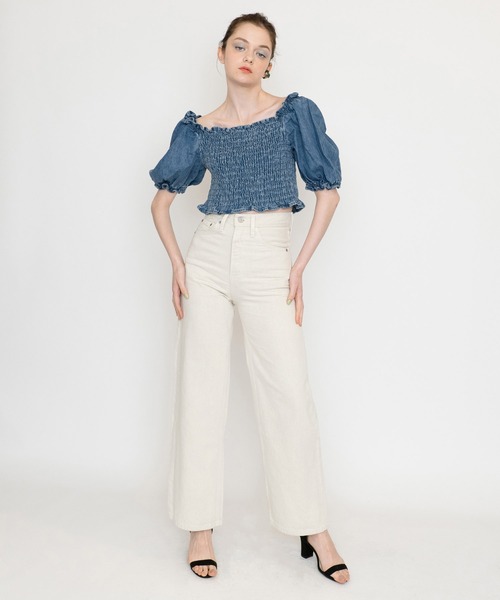 Levi's（リーバイス）の「ショートスリーブブラウス FREAKY FRIDAY（シャツ/ブラウス・レディース・インディゴブルー・S/M/XS）」の7枚目の写真