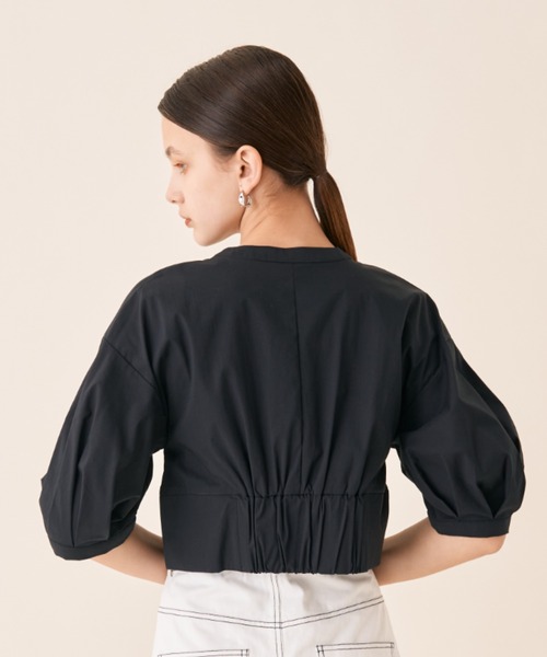 Solace（ソレイス）の「カットオープンパフスリーブブラウス（シャツ/ブラウス・レディース・ブラック/ブルー/グリーン・FREE）」の7枚目の写真