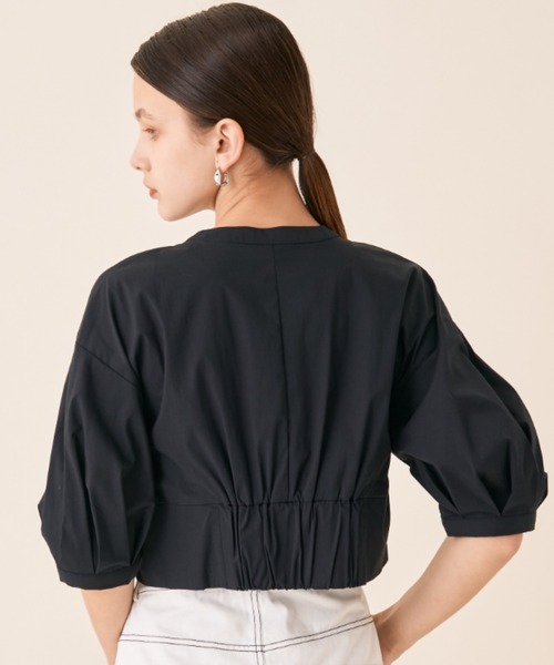 Solace（ソレイス）の「カットオープンパフスリーブブラウス（シャツ/ブラウス・レディース・ブラック/ブルー/グリーン・FREE）」の8枚目の写真