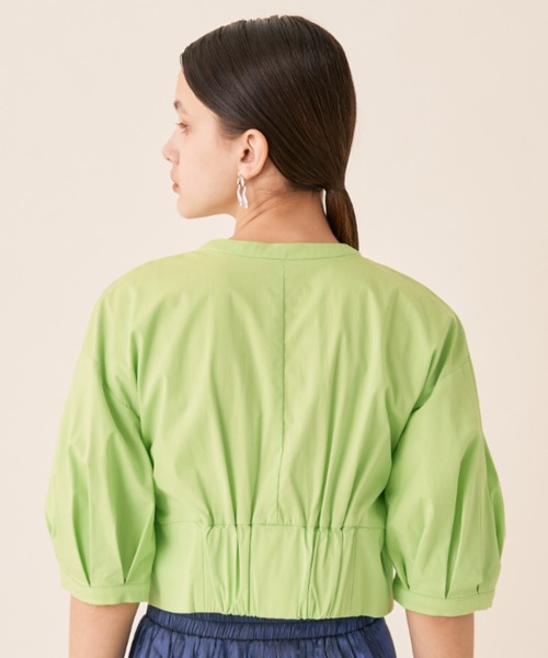 Solace（ソレイス）の「カットオープンパフスリーブブラウス（シャツ/ブラウス・レディース・ブラック/ブルー/グリーン・FREE）」の13枚目の写真