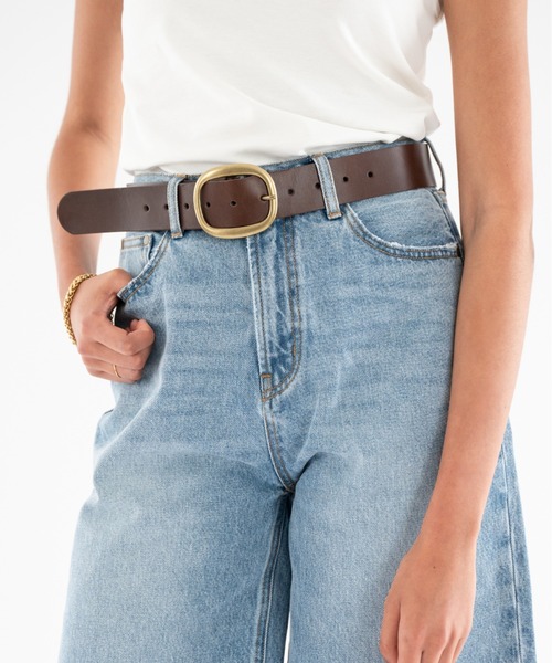 ALEXIA STAM(アリシアスタン)の「Leather Belt/レザーベルト(ベルト・レディース・ブラウン/ブラック・FREE)」の1枚目の写真