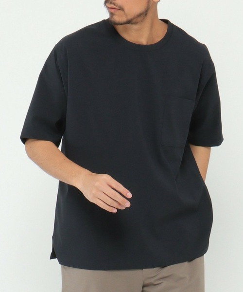 IKKA LOUNGE（イッカラウンジ）の「Reflax ストレッチシャツＴ（Tシャツ/カットソー・メンズ・オリーブ/ネイビー・L/S/M/XL）」の2枚目の写真