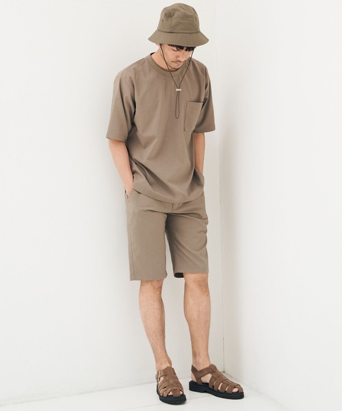 IKKA LOUNGE（イッカラウンジ）の「Reflax ストレッチシャツＴ（Tシャツ/カットソー・メンズ・オリーブ/ネイビー・L/S/M/XL）」の4枚目の写真