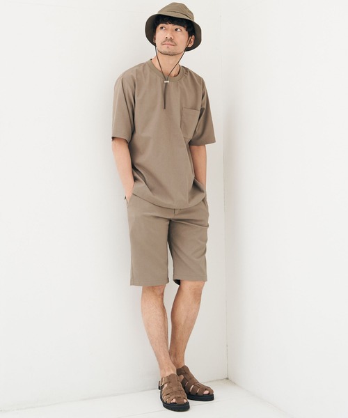 IKKA LOUNGE（イッカラウンジ）の「Reflax ストレッチシャツＴ（Tシャツ/カットソー・メンズ・オリーブ/ネイビー・L/S/M/XL）」の5枚目の写真