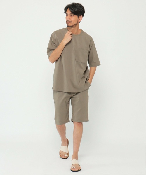 IKKA LOUNGE（イッカラウンジ）の「Reflax ストレッチシャツＴ（Tシャツ/カットソー・メンズ・オリーブ/ネイビー・L/S/M/XL）」の8枚目の写真