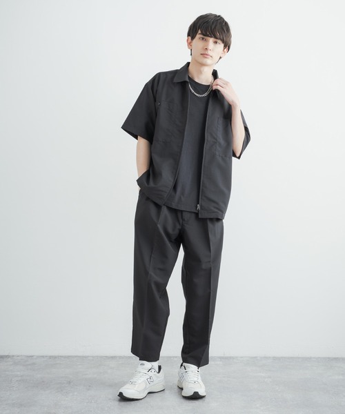 セットアップ オーバーサイズ オープンカラーシャツ / ZIPシャツ