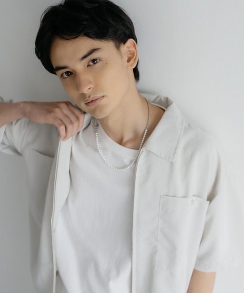 Rocky Monroe(ロッキーモンロー)の「セットアップ オーバーサイズ オープンカラーシャツ / ZIPシャツ&ワイドアンクルパンツ(セットアップ・メンズ・ブラック/ベージュ/カーキ/ブルー/ブラック系/ベージュ系/カーキ系/ブルー系・LL/M/L)」の18枚目の写真