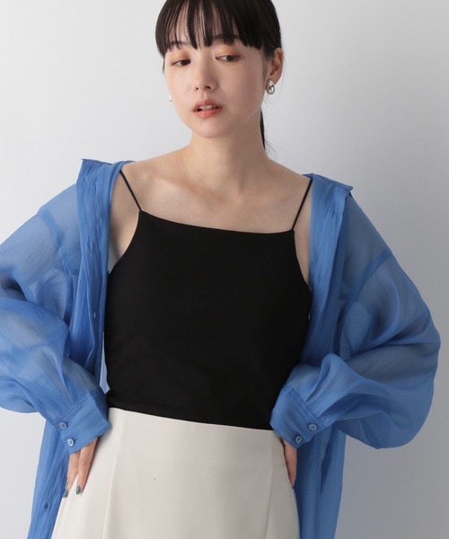 LOWRYS FARM（ローリーズファーム）の「カップツキクロップドキャミソール　298854（キャミソール・レディース・ホワイト/ブラック/ブラウン・FREE）」の3枚目の写真