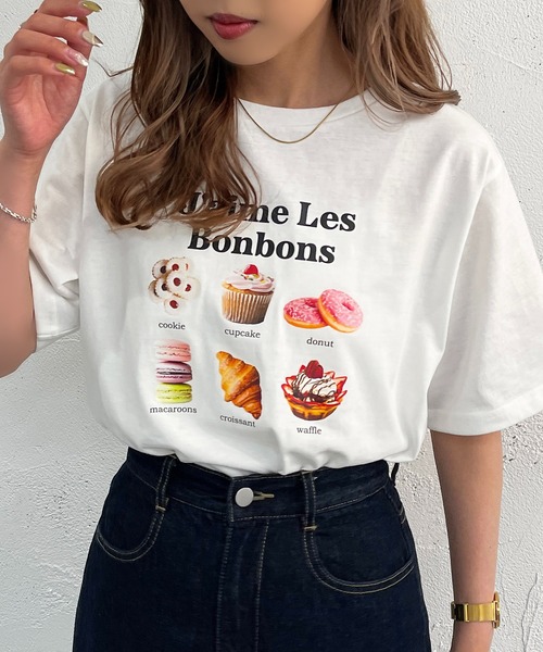 サロンドインゲボルグスイーツTシャツ サロンドインゲボルグスイーツTシャツ ワンポイント刺繍入りTシャツ