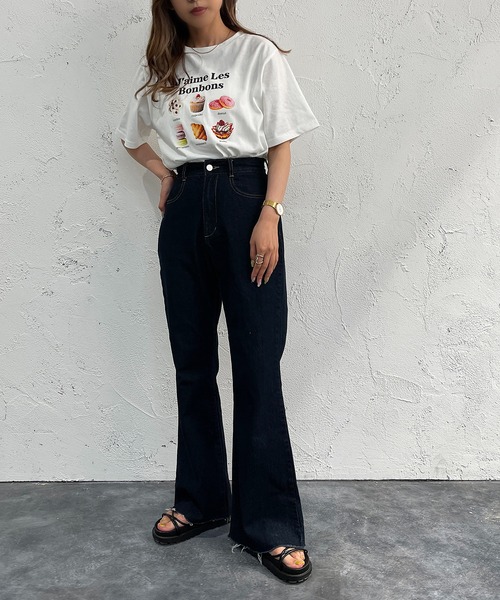 apres jour mignon(アプレジュールミニョン)の「スイーツプリントTシャツ【ZOZOTOWN限定アイテム】(Tシャツ/カットソー・レディース・オフホワイト/オートミール/ピンク・X-LARGE/フリー)」の17枚目の写真