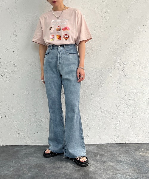 apres jour mignon(アプレジュールミニョン)の「スイーツプリントTシャツ【ZOZOTOWN限定アイテム】(Tシャツ/カットソー・レディース・オフホワイト/オートミール/ピンク・X-LARGE/フリー)」の12枚目の写真