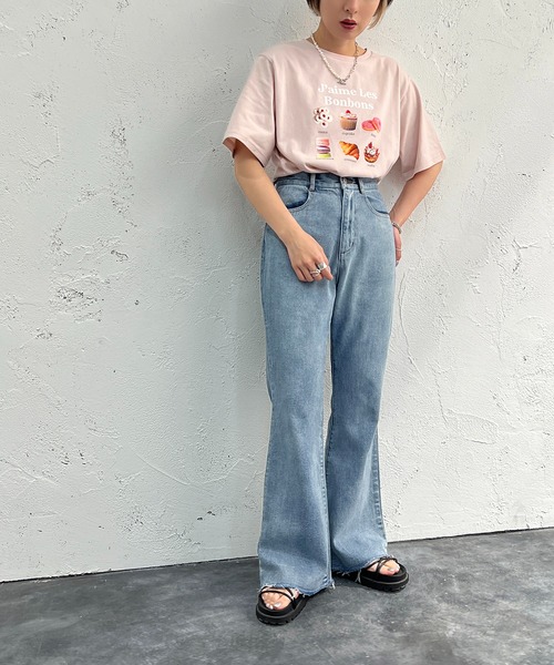 apres jour mignon(アプレジュールミニョン)の「スイーツプリントTシャツ【ZOZOTOWN限定アイテム】(Tシャツ/カットソー・レディース・オフホワイト/オートミール/ピンク・X-LARGE/フリー)」の13枚目の写真