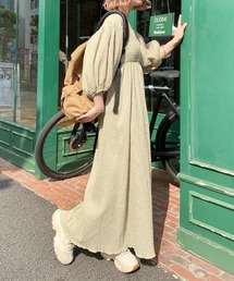 Kastane | 【サイズ展開あり】ギンガムシャーリングワンピース(ワンピース)