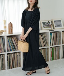 Kastane | 【サイズ展開あり】ギンガムシャーリングワンピース(ワンピース)