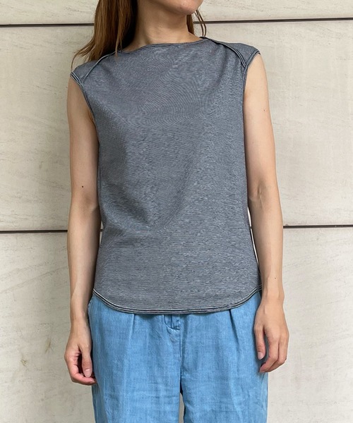 LA MARINE FRANCAISE（マリン フランセーズ）の「コーマフライスボーダーフレンチ（Tシャツ/カットソー・レディース・ネイビー/グレー/レッド/イエロー/ブルー・FREE）」の3枚目の写真