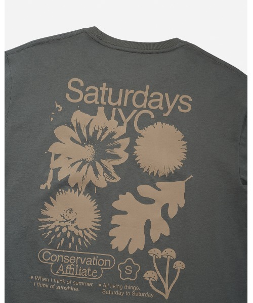Saturdays NYC（サタデーズ ニューヨークシティ ）の「Saturdays Conservatory Standard SS Tee（Tシャツ/カットソー・メンズ・チャコールグレー/ベージュ・M/L/XL/S/X-SMALL）」の9枚目の写真