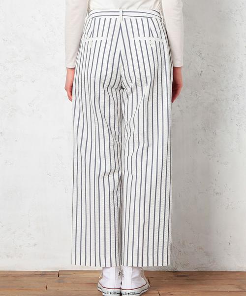 green label relaxing(グリーンレーベルリラクシング)の「GT サッカーST WIDE パンツ◆(その他パンツ・レディース・オフホワイト/ネイビー・36/38)」の11枚目の写真