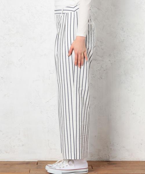 green label relaxing(グリーンレーベルリラクシング)の「GT サッカーST WIDE パンツ◆(その他パンツ・レディース・オフホワイト/ネイビー・36/38)」の13枚目の写真