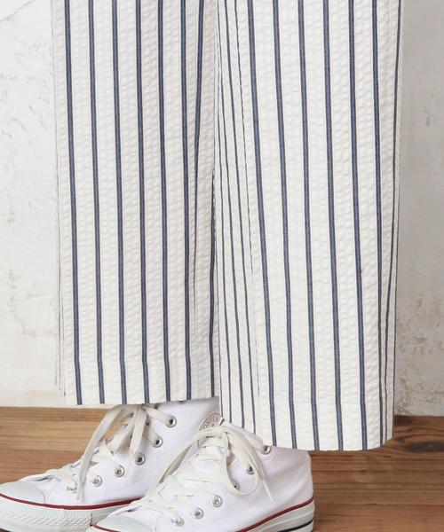 green label relaxing(グリーンレーベルリラクシング)の「GT サッカーST WIDE パンツ◆(その他パンツ・レディース・オフホワイト/ネイビー・36/38)」の7枚目の写真