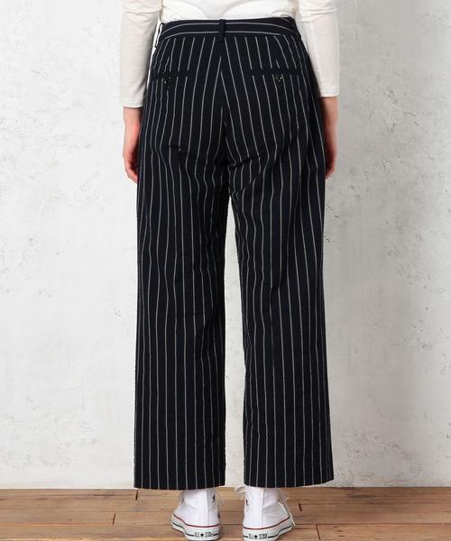 green label relaxing(グリーンレーベルリラクシング)の「GT サッカーST WIDE パンツ◆(その他パンツ・レディース・オフホワイト/ネイビー・36/38)」の9枚目の写真