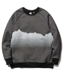 NANGA（ナンガ）の「ECO HYBRID RIDGE LINE PRINT SWEATSHIRT / エコハイブリッドリッジラインプリントスウェットシャツ（スウェット・メンズ）」