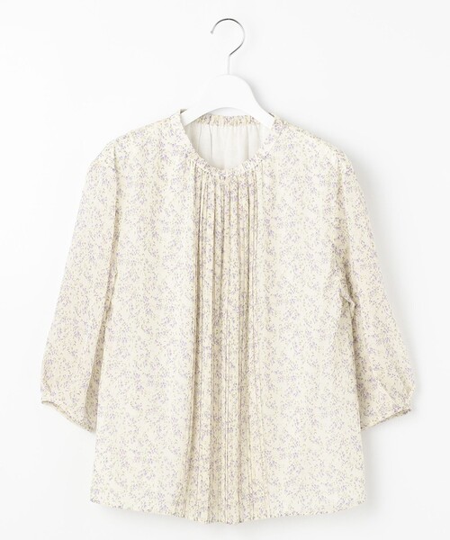J.PRESS(ジェイプレス)の「プリントプリーツ カットソー(Tシャツ/カットソー・レディース・ベージュ系5/グリーン系5/ネイビー系5/ピンク系5・MEDIUM/LARGE)」の10枚目の写真
