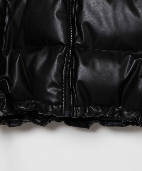 WEGO(ウィゴー)の「WEGO/フェイクレザーエコダウンベスト(ダウンベスト・レディース・ブラック・FREE)」の16枚目の写真