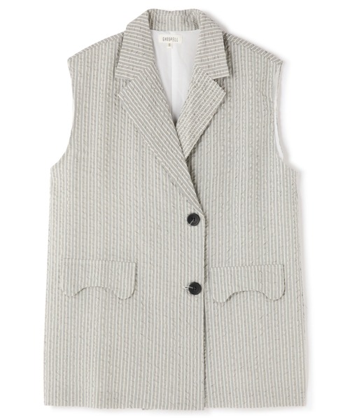 GHOSPELL(ゴスペル)の「(GHOSPELL)ジレブレザー(ベスト・レディース・グレー・SMALL)」の5枚目の写真