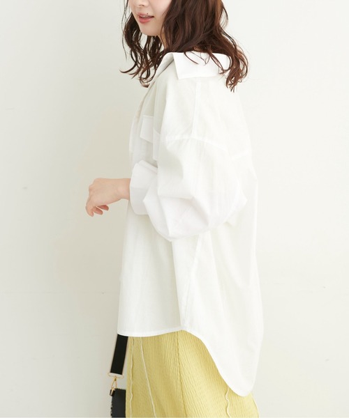 FREE'S MART（フリーズマート）の「◆ワイドスリーブオーバーサイズシャツ（調整可）（シャツ/ブラウス・レディース・ホワイト/ブルー/ブルー系その他/ピンク系その他/ネイビー・SMALL/MEDIUM）」の9枚目の写真