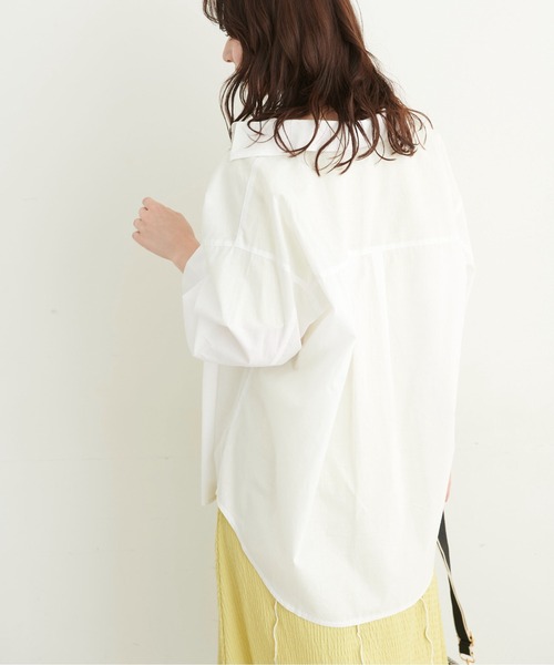 FREE'S MART（フリーズマート）の「◆ワイドスリーブオーバーサイズシャツ（調整可）（シャツ/ブラウス・レディース・ホワイト/ブルー/ブルー系その他/ピンク系その他/ネイビー・SMALL/MEDIUM）」の10枚目の写真