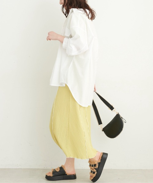 FREE'S MART（フリーズマート）の「◆ワイドスリーブオーバーサイズシャツ（調整可）（シャツ/ブラウス・レディース・ホワイト/ブルー/ブルー系その他/ピンク系その他/ネイビー・SMALL/MEDIUM）」の13枚目の写真