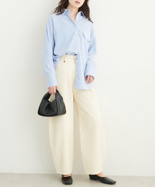 FREE'S MART（フリーズマート）の「◆ワイドスリーブオーバーサイズシャツ（調整可）（シャツ/ブラウス・レディース・ホワイト/ブルー/ブルー系その他/ピンク系その他/ネイビー・SMALL/MEDIUM）」の18枚目の写真