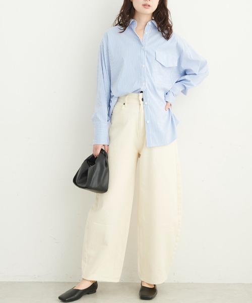 FREE'S MART（フリーズマート）の「◆ワイドスリーブオーバーサイズシャツ（調整可）（シャツ/ブラウス・レディース・ホワイト/ブルー/ブルー系その他/ピンク系その他/ネイビー・SMALL/MEDIUM）」の19枚目の写真