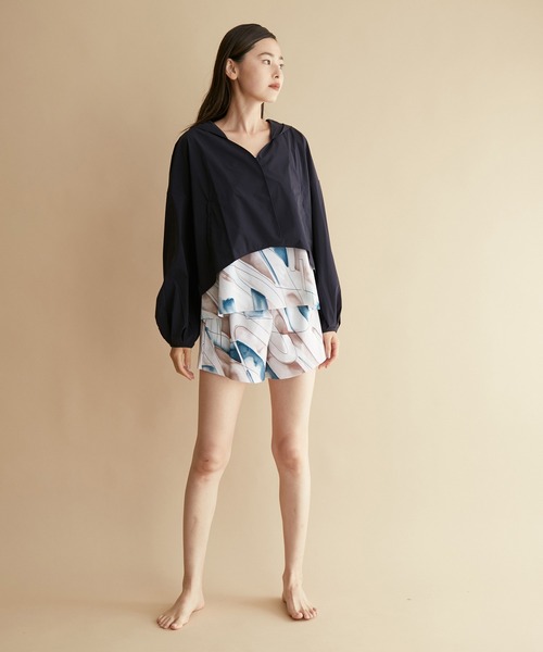 NERGY（ナージー）の「【Speedo】UV&水陸両用 リラックスパフスリーブフーディー（ラッシュガード・レディース・ブラック/ブラウン系その他3・M）」の8枚目の写真