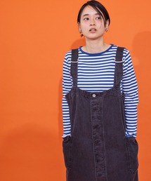 ボーダークルーネックプルオーバー