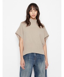 ARMANI EXCHANGE | 【A|X アルマーニ エクスチェンジ】ドロップショルダー　半袖モックネックニット(ニット/セーター)