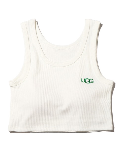 UGG（アグ）の「UGG@mos リブショートタンクトップス / アグ リブショートタンクトップス（タンクトップ・レディース・ホワイト/ダークグレー/ピンク・M/L）」の2枚目の写真