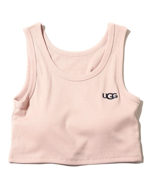 UGG（アグ）の「UGG@mos リブショートタンクトップス / アグ リブショートタンクトップス（タンクトップ・レディース・ホワイト/ダークグレー/ピンク・M/L）」の3枚目の写真