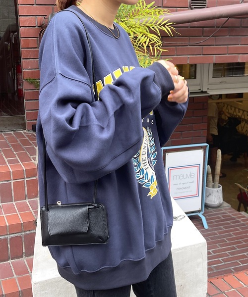 DISCOAT（ディスコート）の「【WEB限定】刺繍ロゴカレッジスウェット（スウェット・レディース・ブラック/ネイビー/ライトベージュ・FREE）」の10枚目の写真