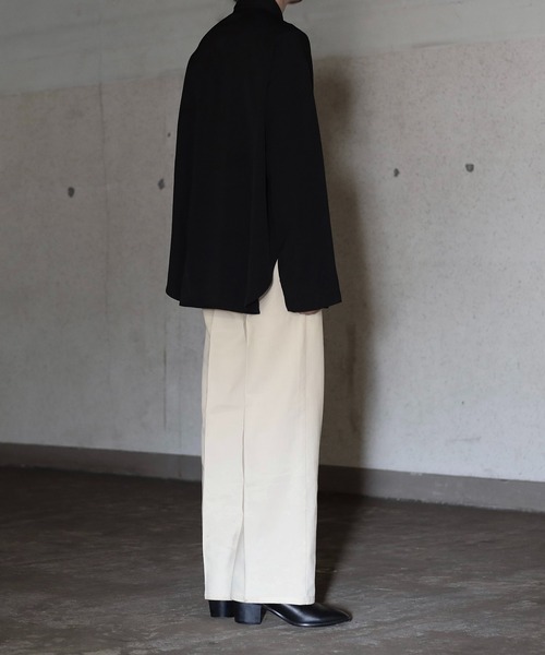 CALLNE（カルネ）の「【CALLNE】Regular Collor LongSleeve Shirt/レギュラーカラー ロングスリーブシャツ（シャツ/ブラウス・メンズ・ホワイト/ブラック・M/L）」の4枚目の写真