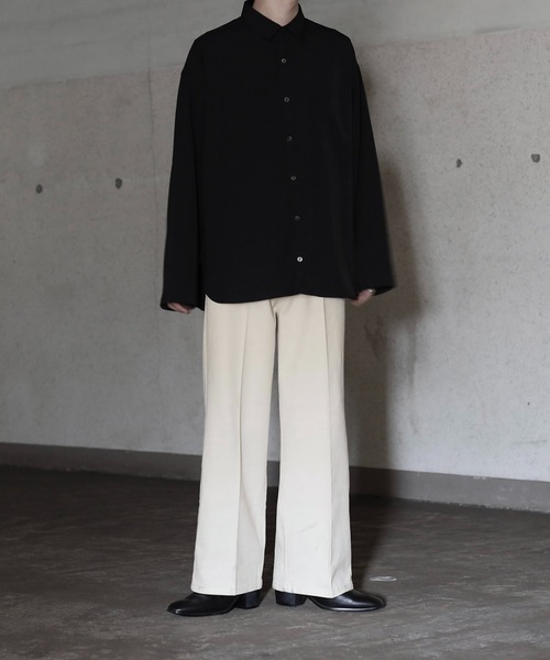 everyonnロングスリーブシートレギュラーシャツ ブラックM 値下げ可能 BACK NUMBER(バックナンバー)【軽量・快適な着心地】レギュラー