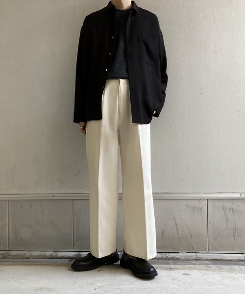 CALLNE（カルネ）の「【CALLNE】Regular Collor LongSleeve Shirt/レギュラーカラー ロングスリーブシャツ（シャツ/ブラウス・メンズ・ホワイト/ブラック・M/L）」の13枚目の写真