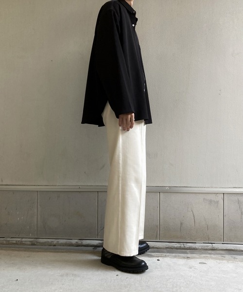 CALLNE（カルネ）の「【CALLNE】Regular Collor LongSleeve Shirt/レギュラーカラー ロングスリーブシャツ（シャツ/ブラウス・メンズ・ホワイト/ブラック・M/L）」の14枚目の写真