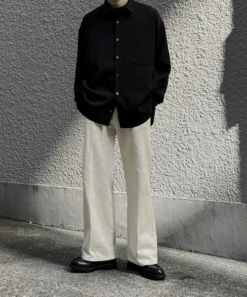 CALLNE（カルネ）の「【CALLNE】Regular Collor LongSleeve Shirt/レギュラーカラー ロングスリーブシャツ（シャツ/ブラウス・メンズ・ホワイト/ブラック・M/L）」の15枚目の写真