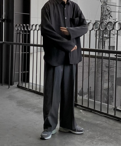 CALLNE（カルネ）の「【CALLNE】Regular Collor LongSleeve Shirt/レギュラーカラー ロングスリーブシャツ（シャツ/ブラウス・メンズ・ホワイト/ブラック・M/L）」の16枚目の写真